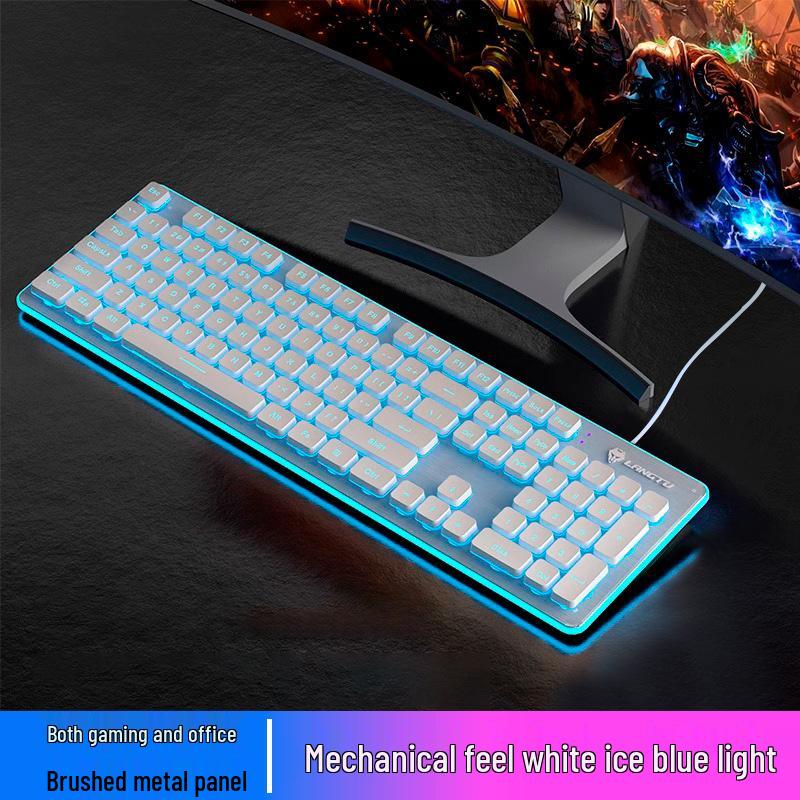 L1 Бесшумная беспроводная игровая и офисная клавиатура с подсветкой