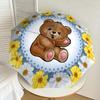 1pc Teddy Bear Fashionable Automatic Opening/Closing Folding Umbrella with 8 Iron Bones, Plastic Handle yy251015048