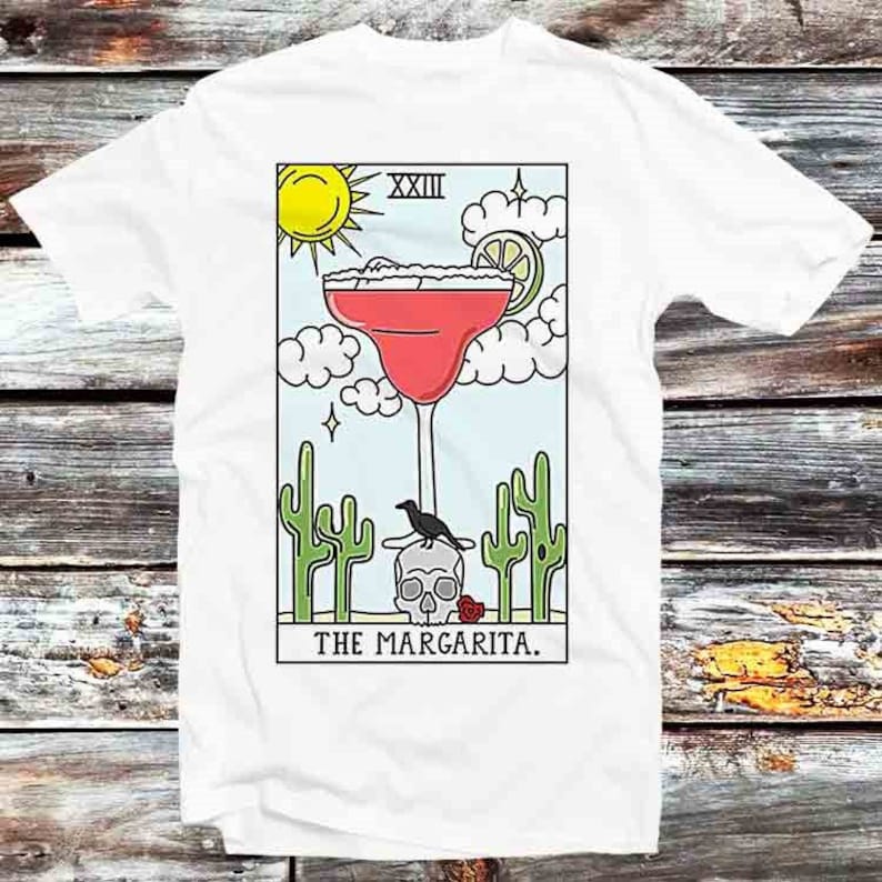 230 Gsm 100% Cotton Margarita Tarot Reading Future Card T Shirt Vintage Retro Cool Gift Mens Womens Unisex Cartoon Anime Top Tee B961