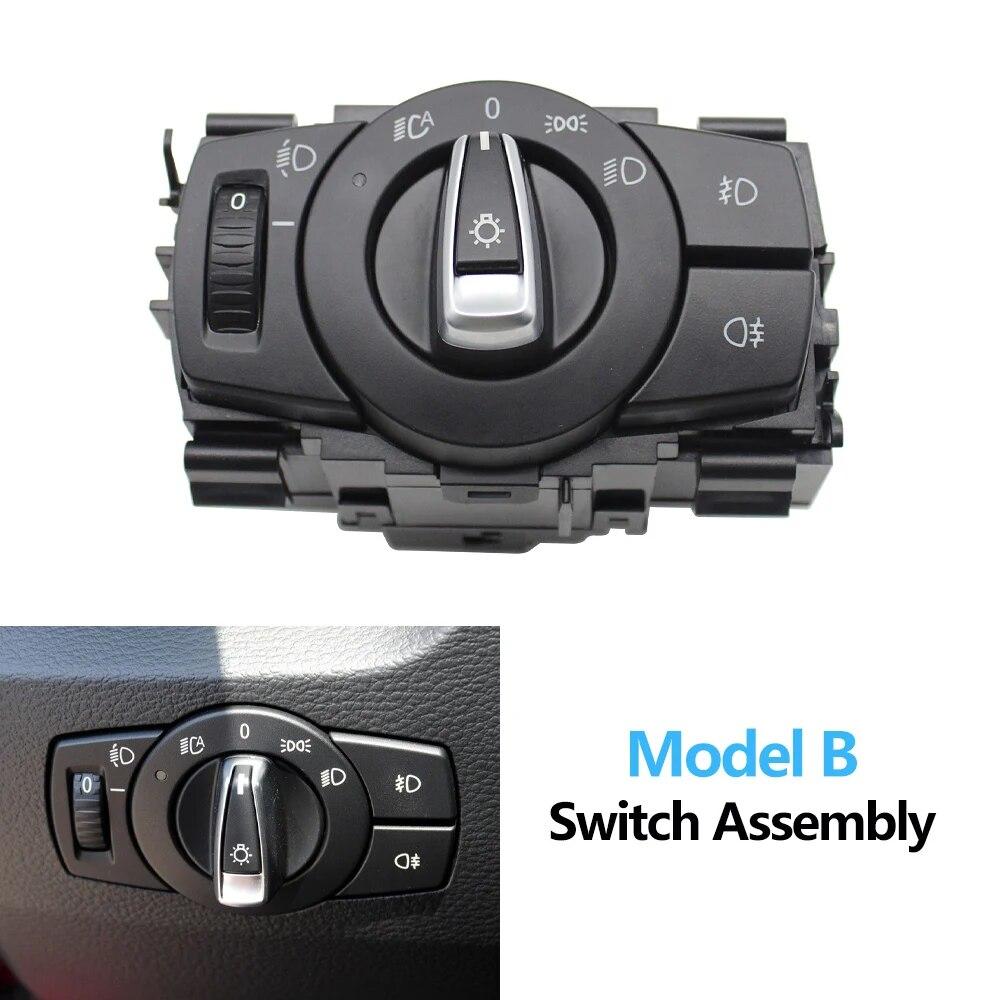 Car Headlight Switch Assembly Head Lamp Rotary Knob Button Cap For BMW 1 3 X1 Series E90 E91 E92 E93 E84 E81 E82 E87 E88