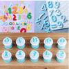 10PCS 0-9 Number Number Cake Mold Food Grade Plastic Fondant Cutter Cookie Stamp  Birthday Party