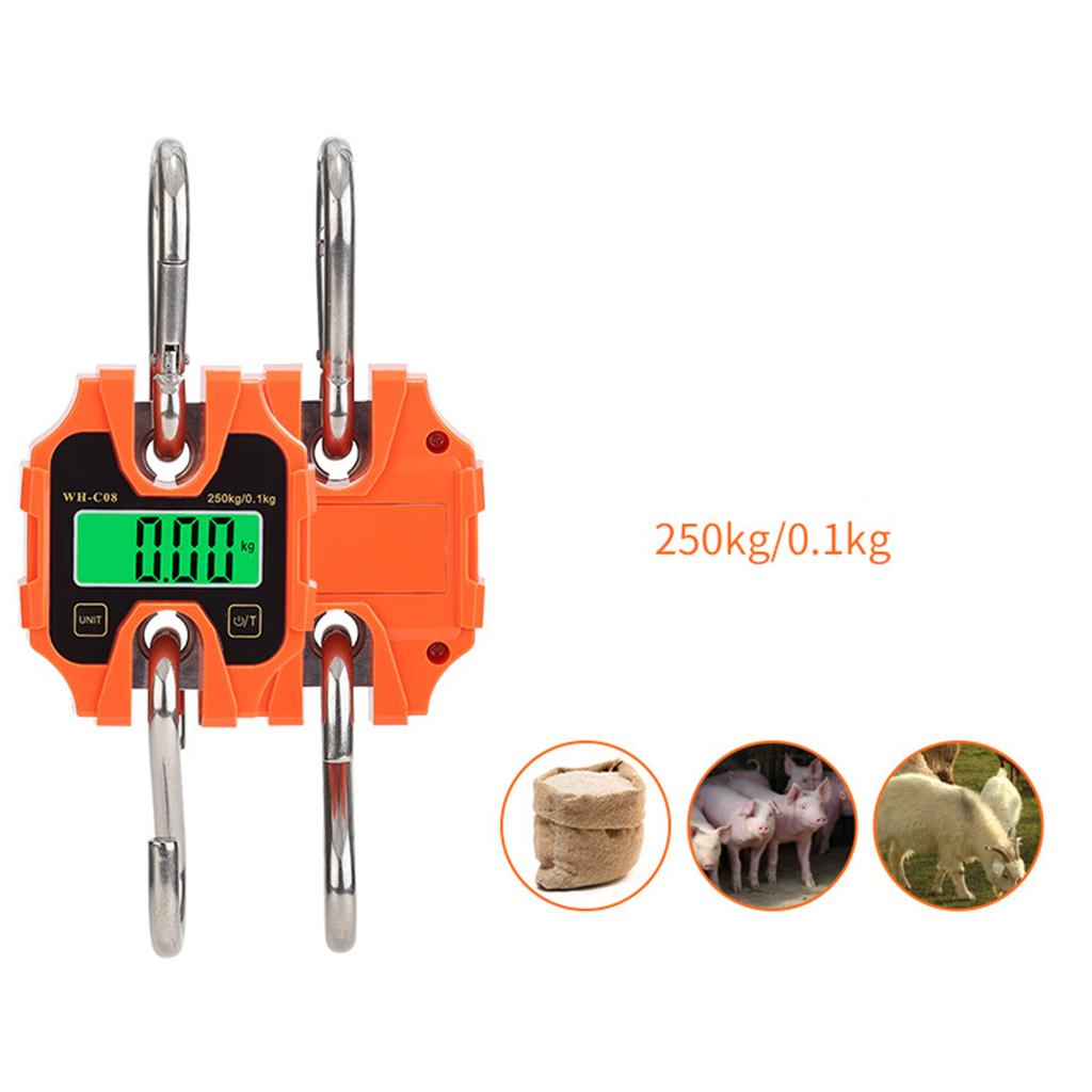 Electronic Hanging Scale Portable Handheld Crane-Scale with Auto-Off Backlight kg-lb Catty One-Key Change for Garage