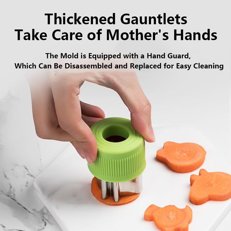 9/12Pcs Set Stainless Steel Fruit Cutting Embossing Mold Small Wonton Biscuit Mold Heart Flower Shape Vegetables Cutter Kitchen