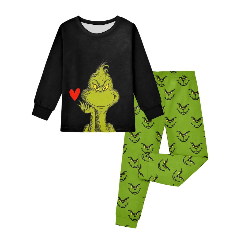Children's Boys And Girls Thin Two-piece Long-sleeved Pants Two-piece