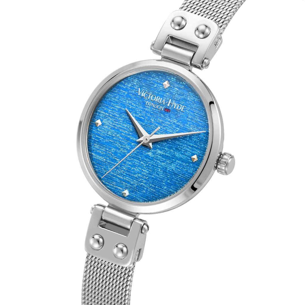 [VICTORIA HYDE] Женские модные часы, маленькие, тонкие, повседневные, водонепроницаемые, японские, кварцевые, стильные, с фейерверком, браслет из нержавеющей стали, на день рождения для женщин
