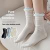 Female Spring and Summer Light Breathable Curled Ballet Wind Pile Cotton Socks