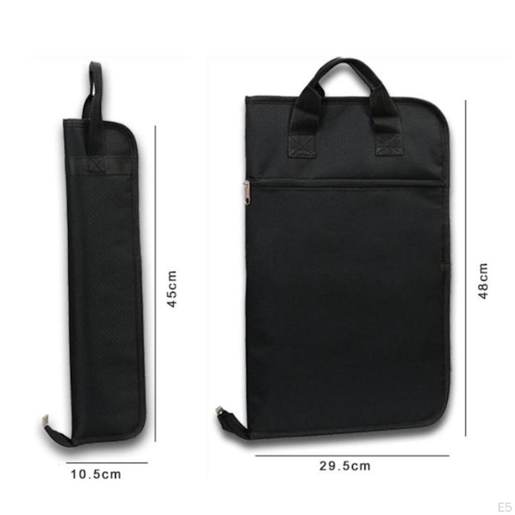 Drum Sticks Bag, Portable Stick Storage Hanging Bag with Handle for Percussion