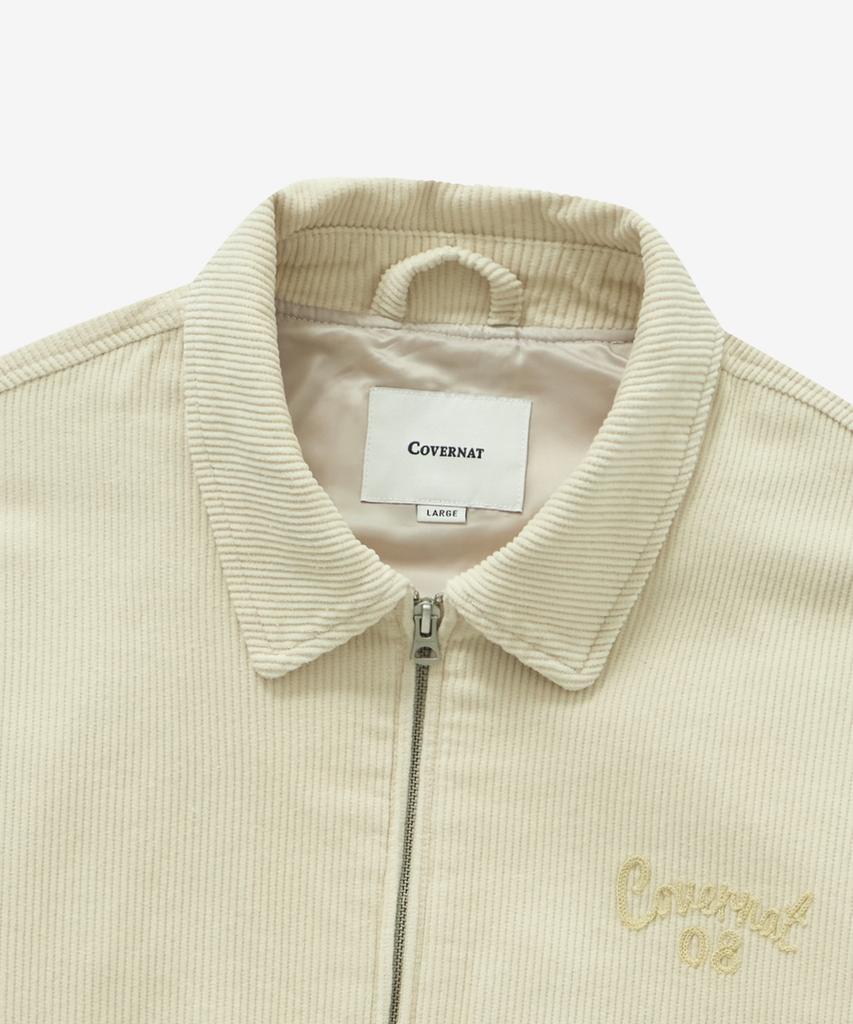 COVERNAT Corduroy Harrington Jacket Cream