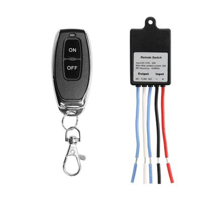 Мини беспроводной переключатель с дистанционным управлением DC 6V 12V 24V 1-канальное RF реле