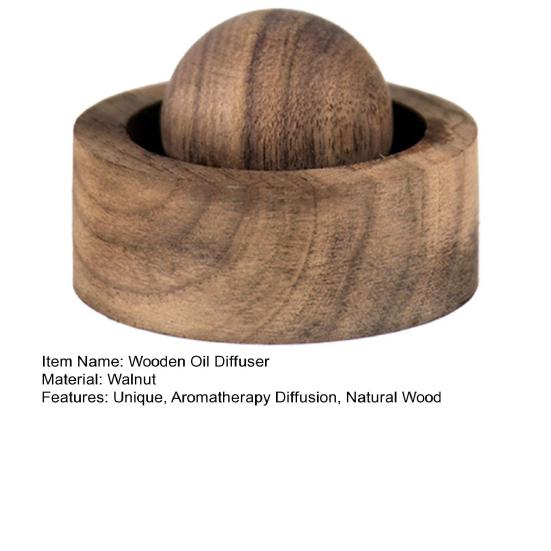 Wooden Essential Oil Diffuser Aromatherapy Passive Home Office Bedroom Diffuser for Round Ball Car Wardrobe Yoga