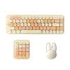 Mofii 3 In 1 Wireless Keyboard and Mouse 2.4G Keyboard and Mouse Kit Colorful Design Cute Retro Keyboard Kit With Keypad
