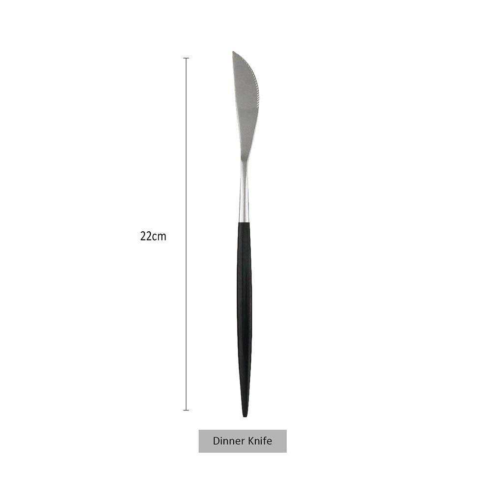 6/12/24Pcs Dinner Knife Sets Stainless Steel Dinnerware Flatware Western Dinner Knive Wedding Hotel Supplies Tableware Cutlery