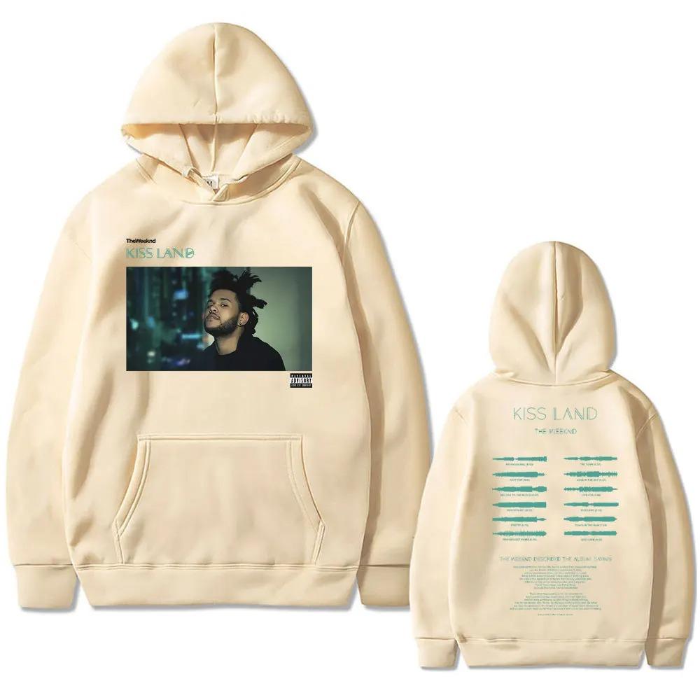 Модная Уличная Спортивная одежда Weeknd Kiss Land Двусторонний принт мужской Осенний флисовый Худи С длинным рукавом одежда