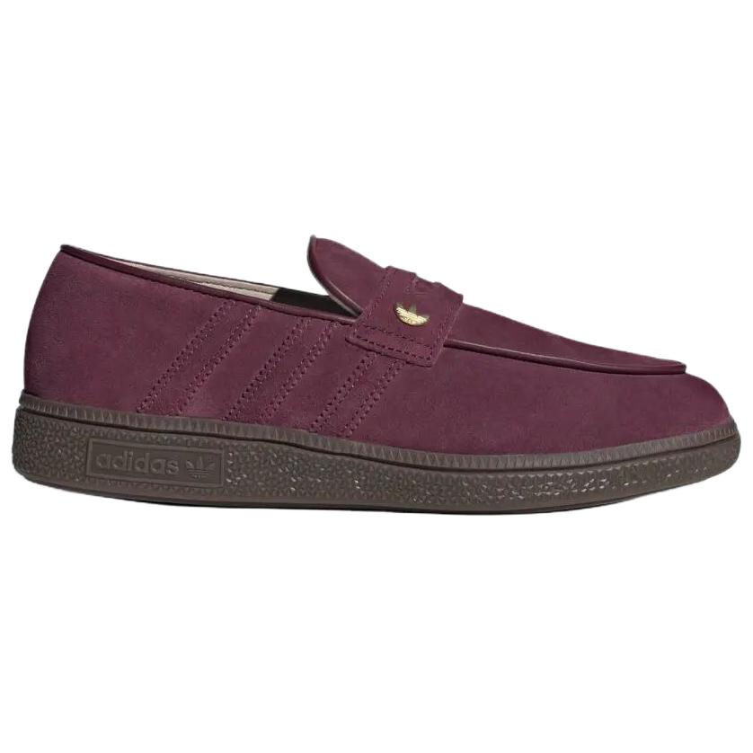 Женские лоферы adidas Handball Spezial Loafer Бордовые с коричневой подошвой (Женский) Бордовый/Бордовый/Каучук 5