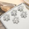 Silver Rhinestone Snowflake Hair Clip Girl's Festive Duckbill Clip for 10Pcs Stage Performance