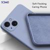 Роскошный мягкий чехол для iPhone 14 15 Pro Max Plus 5G 360 Edge защитный жидкий силиконовый корпус для мобильного телефона