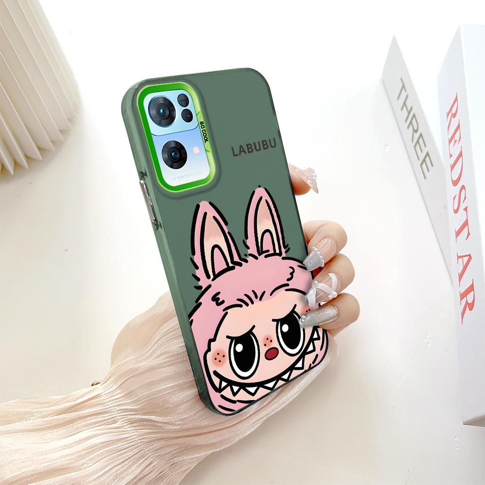 Окрашенный узор, цветной серебристый, двухсторонний, жесткий, противоударный чехол для телефона с защитой от падений для OnePlus OPPO Reno Realme