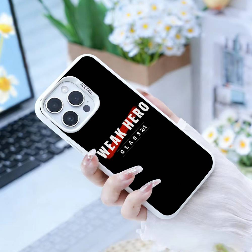 Чехол для телефона W-weak Hero-o Class для iPhone 16,15,14,13,12,17,Pro,MAX белый Матовый Ударопрочный Чехол