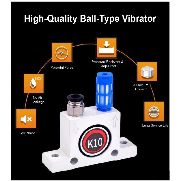 K30 K32 K36 Pneumatic Vibrator Ball Air Vibrator for Hopper Bin Industrial Material Flow Aid Turbo Type