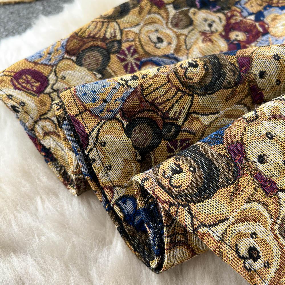 RUGOD Лето 2022, новое французское ретро модное платье с медвежонком, темпераментное платье с пышными рукавами, тонкое женское платье с талией