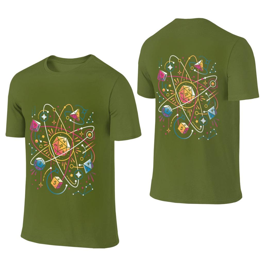 Orbital Atomic Dice Space Rpg Slim Fit Reversible Tshirt Versatile Outdoor Original Cotton Tee