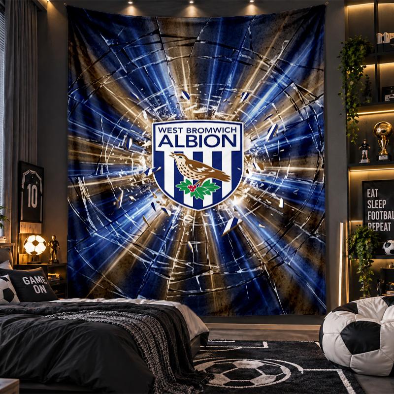 Настенный гобелен West Bromwich Albion Футбольный принт Ткань для гостиной спальни Домашний декор