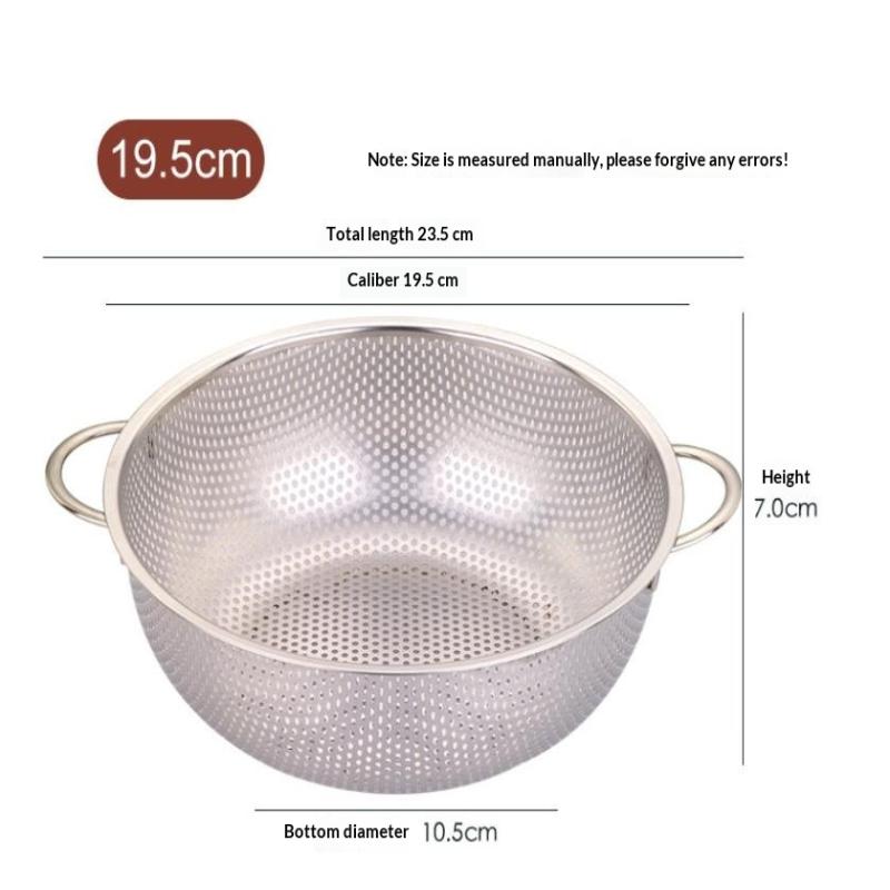 1PC Stainless Steel Kitchen Fine Mesh Sifter Colander Strainer Sieve Basket for Washing Draining Food