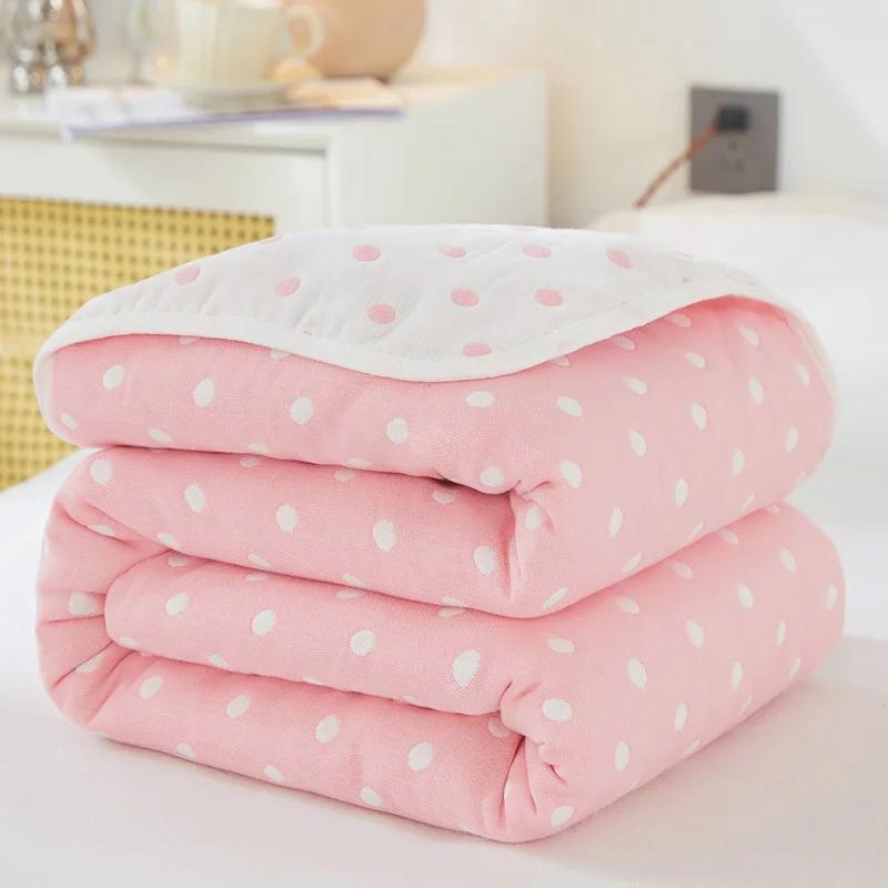 Nordic Throw Blanket For Beds Cotton Gauze Towel Quilt Adult Kawaii Blanket Summer Thickened Sofa Cover Soft Cartoon Bedspread