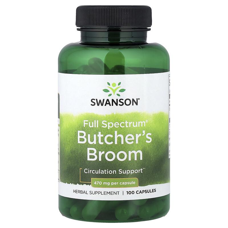 Full Spectrum® Butcher's Broom, 470 mg, 100 Capsules