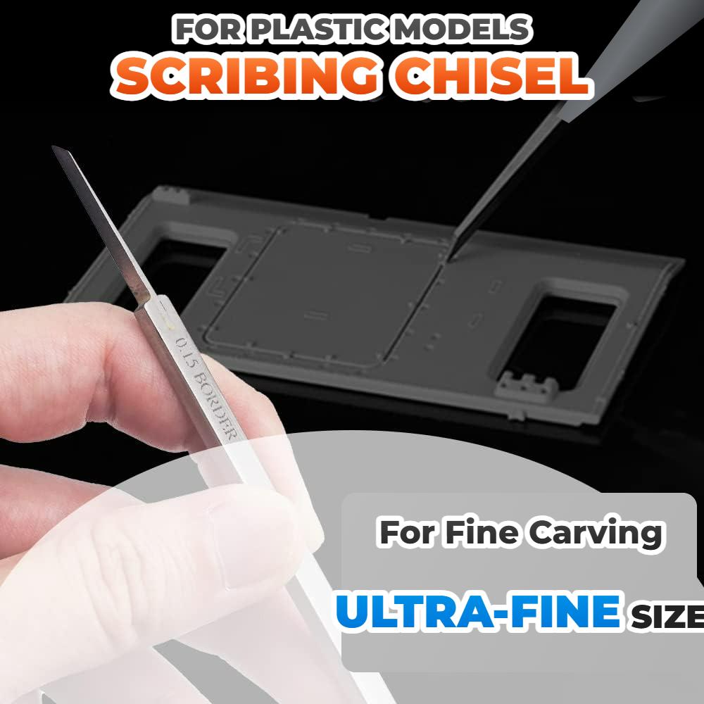Saiyodo 0.5mm Panel Line Scriber Chisel Ultra-Fine Engraving Blade for Plastic Model Kits Figures & Hobby Craft