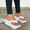 Women's 2025Slippers Summer New Fashion Metal Button Slides Shoes Wedge Beach Sandals Women Outside Platform Leisure Flip Flops