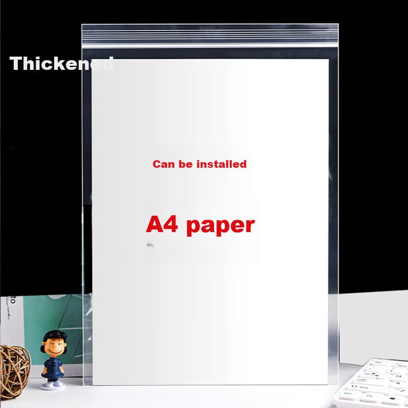 100 A4 Transparent File Folders, Sealed Bags, 24*34cm Plastic Large Document Waterproof Pouches, Extra Large Self-Sealing Bags for Students