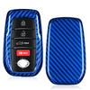 Carbon Fiber Key Case for Toyota Tundra 2024 Key Fob Cover for Toyota Sequoia 2022 Sienna 2023 Smart Key Shell Accessories