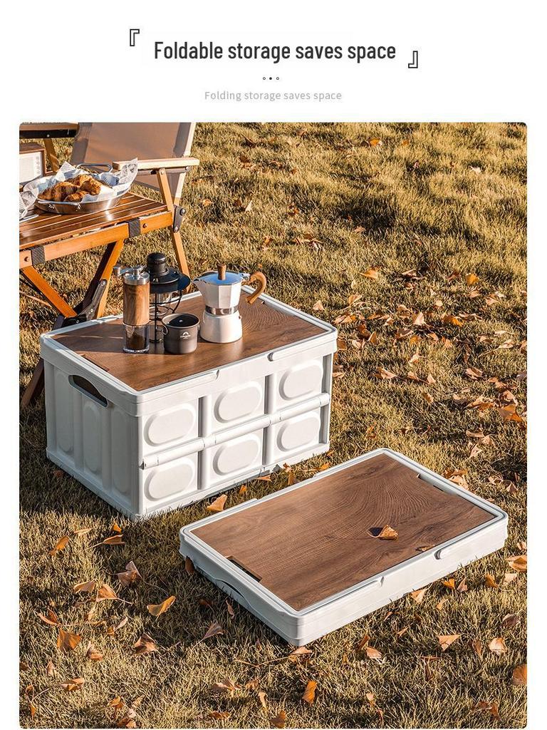 Уличный походный сундук с деревянной крышкой и ручкой