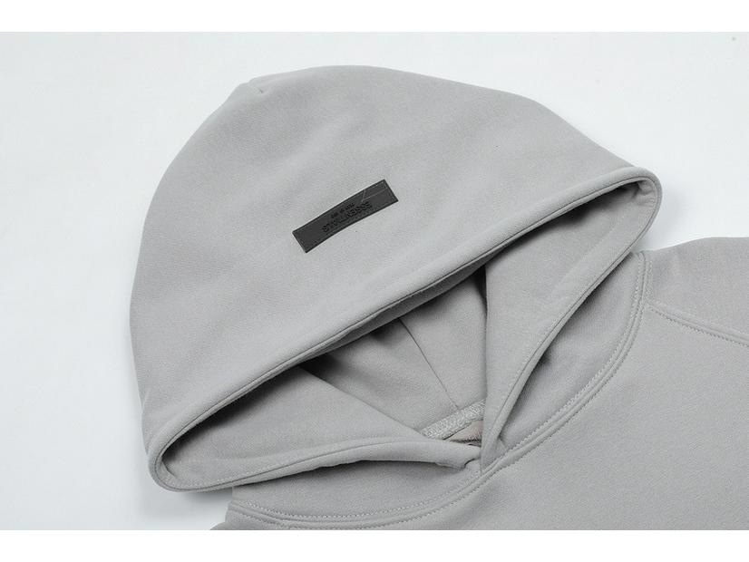 High Street Trend Brand ESSENTIALS Fleece-Lined Heavyweight Flocked Letter Hoodie for Men & Women