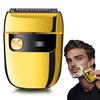 Men's Portable Electric Shaver - Single Blade Compact Beard Trimmer with Whitening Function IPX5 Waterproof