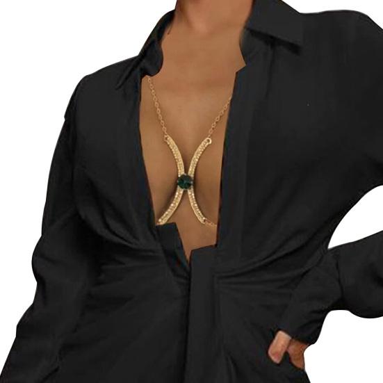 Цепочка для бюстгальтера, сексуальная регулируемая роскошная изящная ювелирная цепочка на грудь, инкрустированная стразами