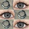 Eyeshare Новые цветные контактные линзы для больших глаз Черные линзы Сапфирово-синие контактные линзы Зеленые линзы Серые контактные линзы натурального цвета 1 пара