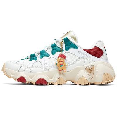 Jagger Ткань Синтетическая кожа Пряничный человечек Ретро Спорт Низкие Кроссовки для образа жизни Женские кроссовки Белый Коричневый F12W011412FWL