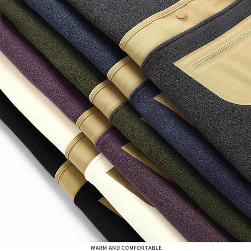Спортивная куртка Polar Fleece для мужчин и женщин, ветрозащитная, теплая, утолщенная, из овчины, подходящая по цвету куртка