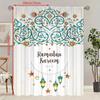 2 Pieces - Custom Ramadan Curtain - Printed Curtain - Polyester Material - Suitable for Bedroom, Living Room, Study