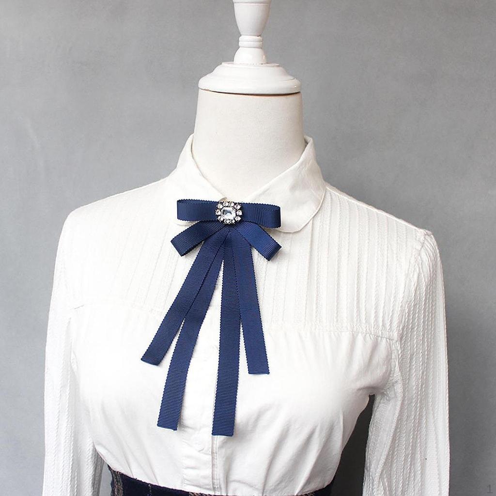 Bow Tie for Women Neck Brooch Pin Pre Tied Bowtie Ribbon Clothing Accessories