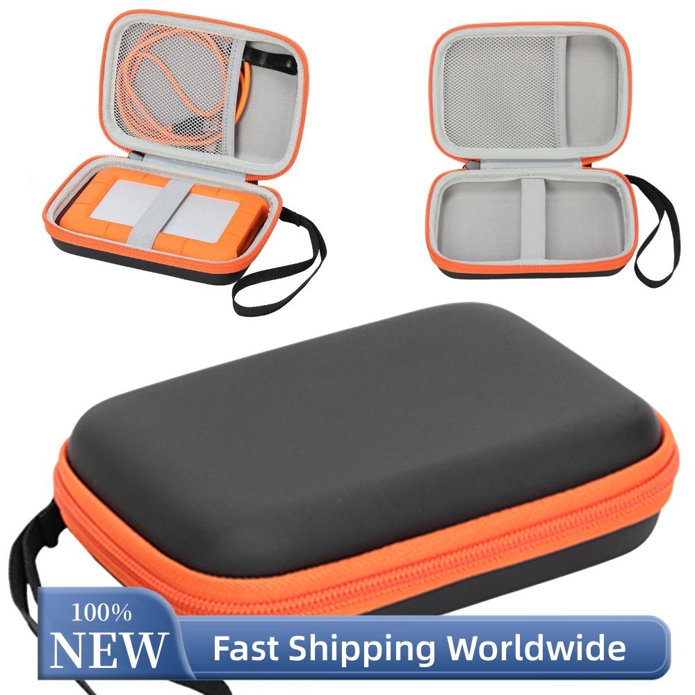 Portable Anti-scratch Protective Storage Bag with Wrist Strap & Mesh Pocket Compatible for LaCie Rugged Mini 1TB/ 2TB/ 4TB/5TB