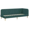 Corner Bed Frame Dark Green 80 x 200 cm Fabric