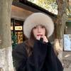Autumn And Winter 2024 New Women'S Fashion Fur Cap Fur Hat Fur Hats Mongolian Hat Brimless Plush Fluffy Skiing Riding Warm Caps