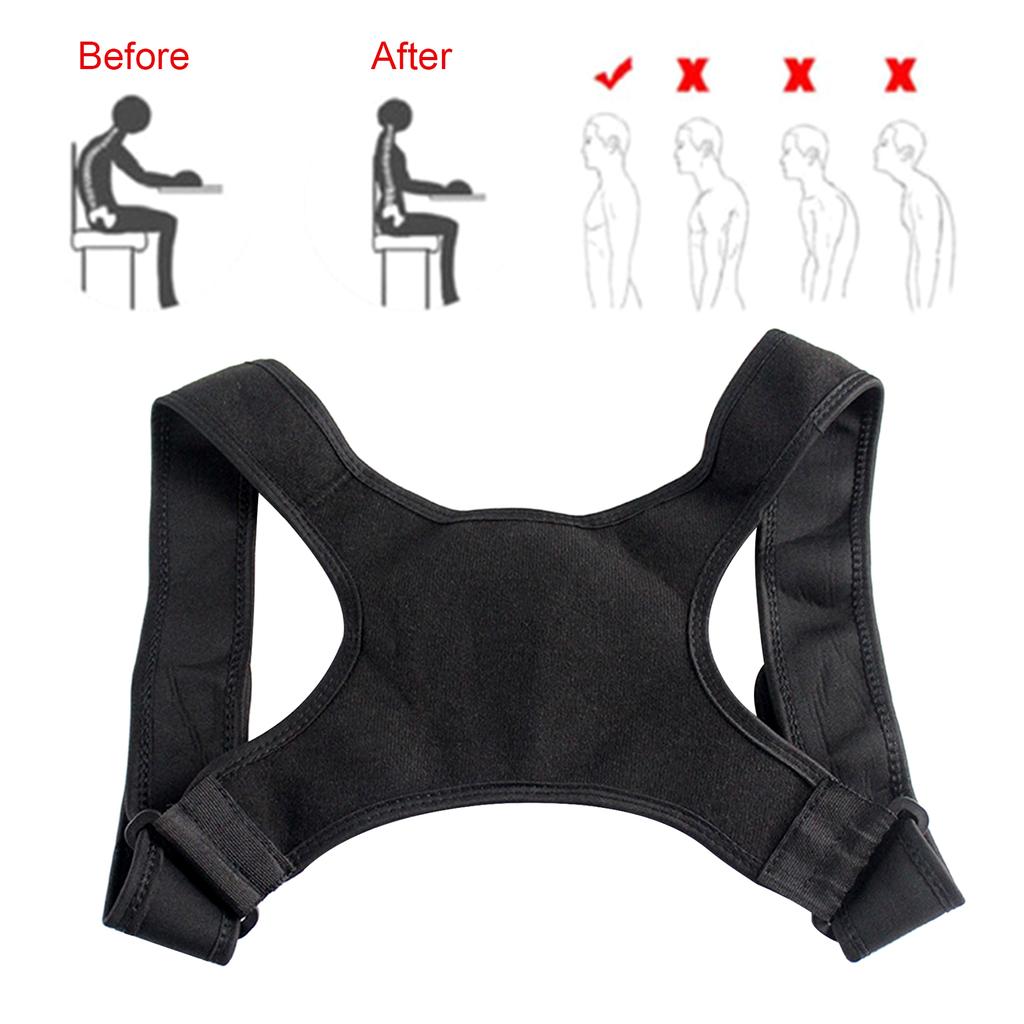 Корректор осанки для взрослых и детей, регулируемый выпрямитель позвоночника, дышащий корсет для верхней части спины