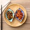 Ceramic Small Dish Tableware Vinegar Dish Soy Sauce Dish Seasoning Dish Bone Dish Dish Ice Crack Glaze Leaf Snack Plate