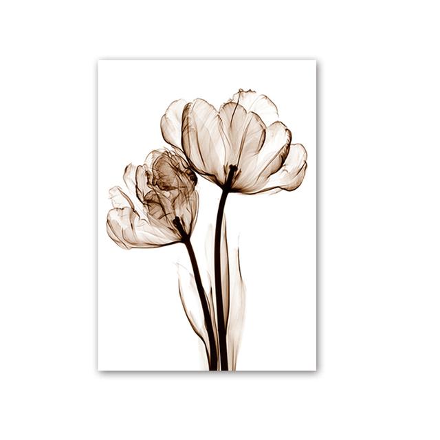 Floral Crystal Boho Beautiful Parrot Tulips Poster Canvas Paintings Wall Art Print For Living Room Bedroom Home Decoration