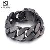 Men's Black 316L Stainless Steel Bracelet - European & American Fashion, Stylish & Simple Design