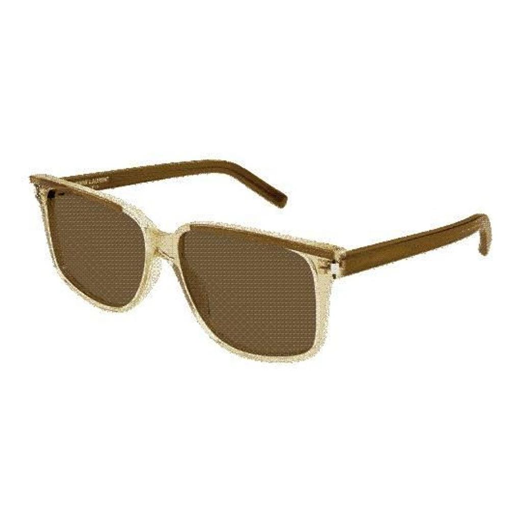 Saint Laurent Sunglasses Sun Protection Board Frame Irregular Style Women sunglasses Khaki SL599002BROWNBROWNBROWN